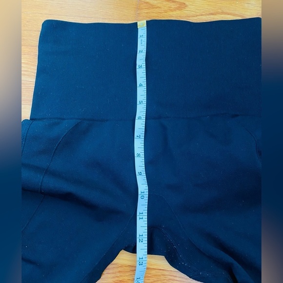 HOMMA Large Active High Waist Tummy Compression Legging TC102 Black Spandex - Picture 6 of 9